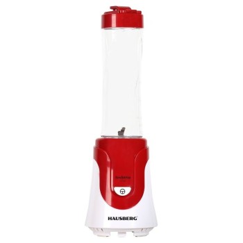 Blender smoothie HAUSBERG HB-7676RS, multifunctional, 300W, cu recipient 600ml, Rosu