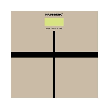 Cantar corporal HAUSBERG HB-6003AB, 180kg, baterie cu litiu 3v, 30x30cm, Alb