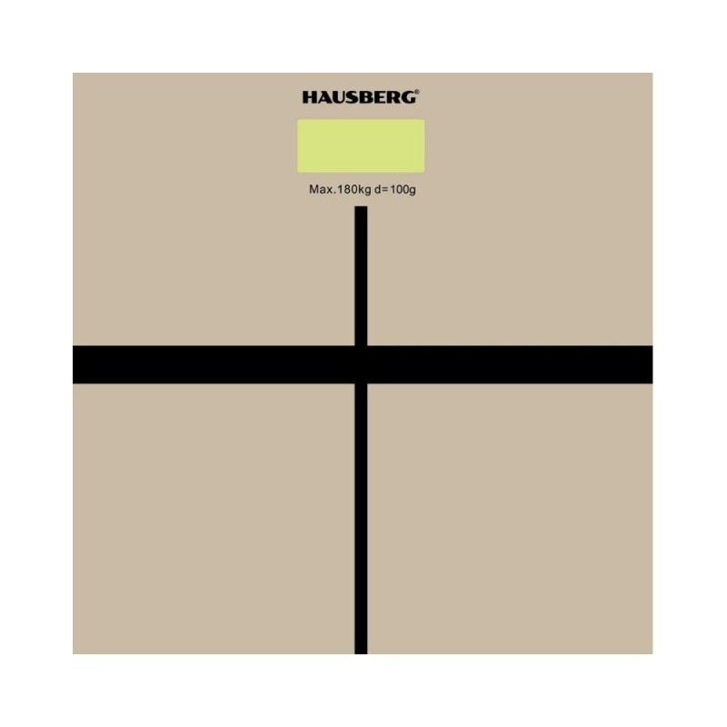 Cantar corporal HAUSBERG HB-6003AB, 180kg, baterie cu litiu 3v, 30x30cm, Alb