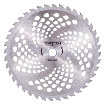 Disc motocoasa circular Tatta TT-1002, dinti vidia, 250x40T, pentru iarba
