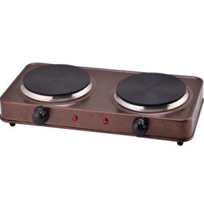 Plita electrica Ertone MN200MR, 1500W, 2 arzatoare, Maro