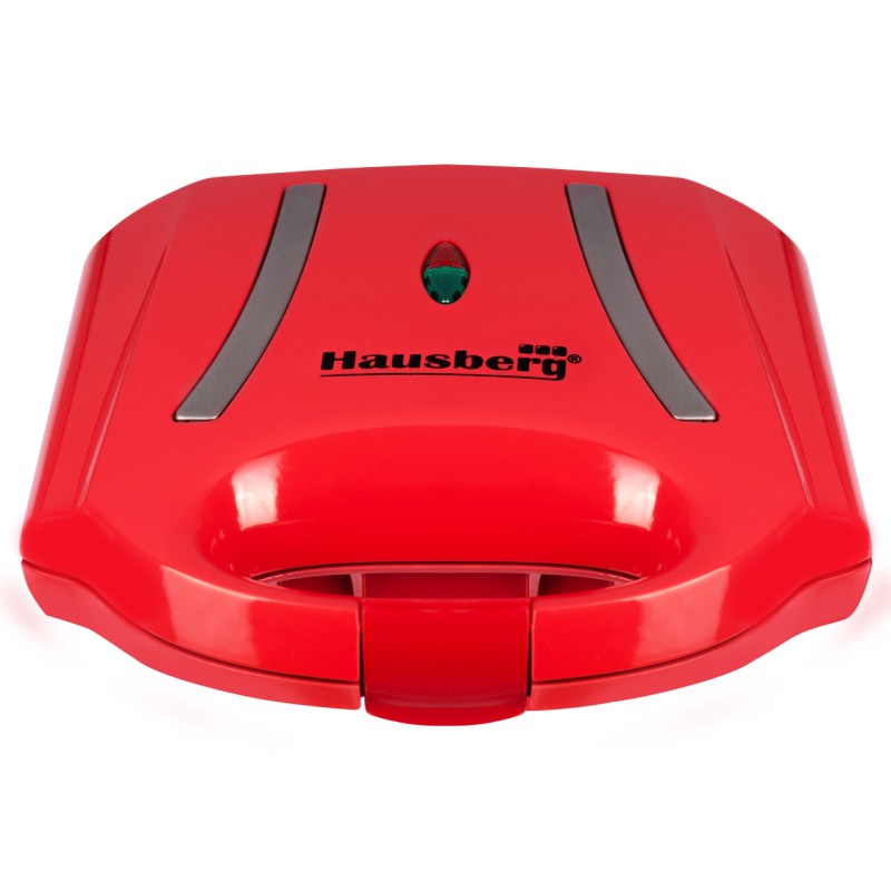 Sandwich-maker Hausberg HB-3535RS, 800 W, rosu, model grill