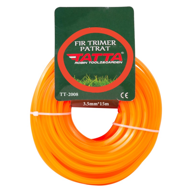 Fir patrat din nylon pentru trimmer TATTA TT-2008, grosime 3.5mm, lungime 15m