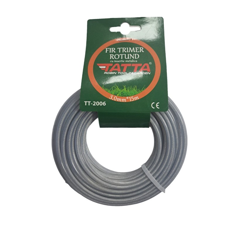 Fir trimer rotund cu insertie metalica TATTA TT-2006, grosime 3.0mm, 15m lungime