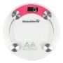 Cantar corporal HAUSBERG HB-6000RZ, display LCD, inchidere automata, indicator baterie, 180 kg, Sticla transaparenta, Roz
