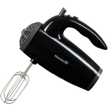 Mixer de mana Hausberg HB-4119NG, 5 viteze, putere 300W, motor de cupru, Negru