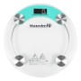 Cantar corporal HAUSBERG HB-6000BL, display LCD, inchidere automata, indicator baterie, 180 kg, Sticla transaparenta, Bleu