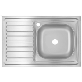 Chiuveta bucatarie Freddo SN7001D/Q32, pentru masca, finisaj anticalcar, cuva dreapta, 80x50cm, inox