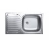 Chiuveta Sanitec ERT-C 408D, pentru blat, cuva dreapta, anticalcar, 76x43,5cm, Inox