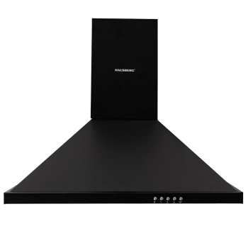 Hota incorporabila decorativa Hausberg HB-1260NG, Putere de absorbtie 400 m3/h, 1 motor, 60 cm, Negru