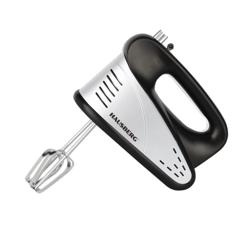 Mixer de mana Hausberg HB-4210NG, 300 W, 5 viteze, Negru/Gri
