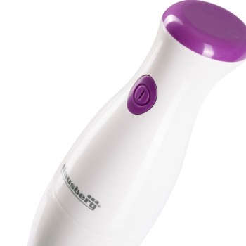 Blender de mana Hausberg HB-7669AB, 350 W, Lama din otel inoxidabil, Ax interior din otel inoxidabil, Alb