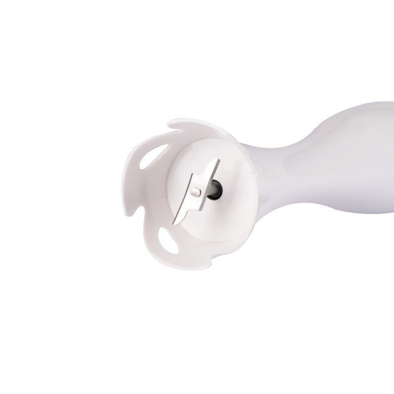 Blender de mana Hausberg HB-7669AB, 350 W, Lama din otel inoxidabil, Ax interior din otel inoxidabil, Alb