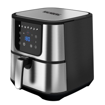 Friteuza Air Fryer Hausberg HB-2365, 1600-1800 W, 5.2 L, Timer, protectie supra-incalzire, maner rece, Display LCD