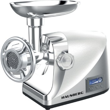 Masina tocat Hausberg HB-3455, 3500W, 2Kg/min, Impingator legume, Carcasa aluminiu, Motor cupru