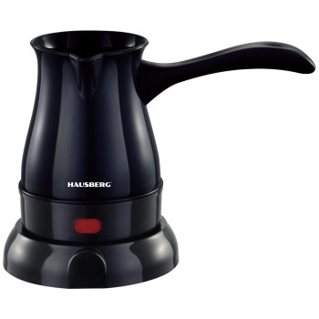 Ibric electric pentru cafea Hausberg HB-3810NG, Putere 600W, Capacitate 800 ml, Negru