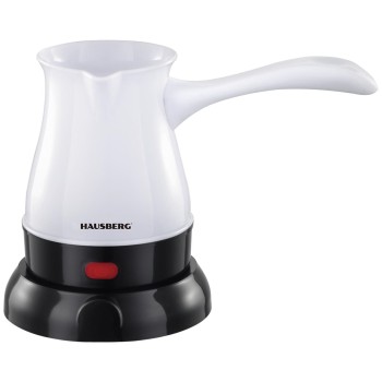 Ibric electric pentru cafea Hausberg HB-3810AB, Putere 600W, Capacitate 800 ml, Alb