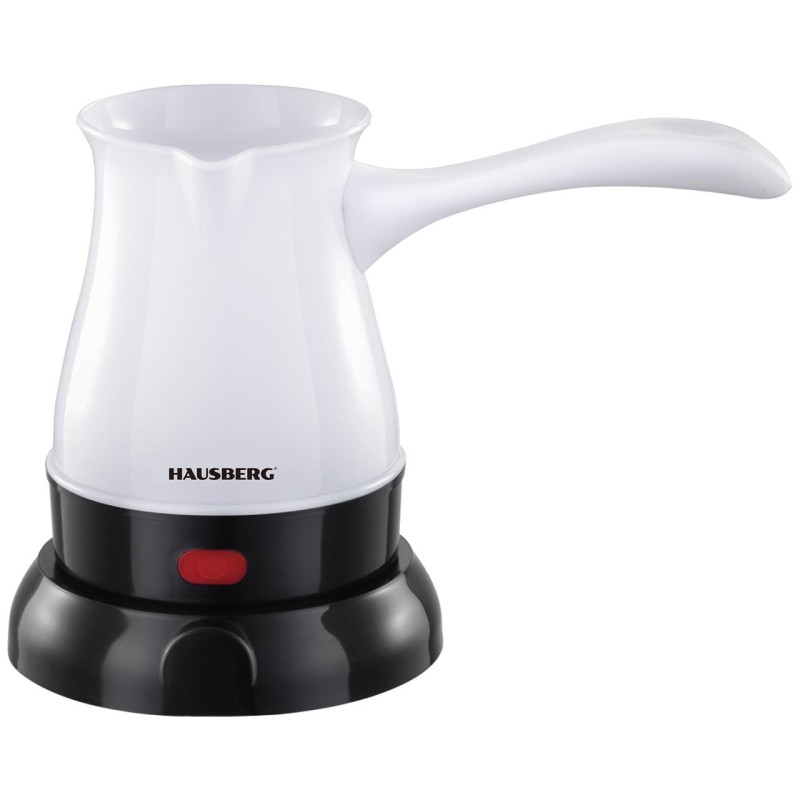 Ibric electric pentru cafea Hausberg HB-3810AB, Putere 600W, Capacitate 800 ml, Alb