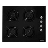 Pachet Incorporabil Cuptor electric Hausberg HB-8054NG, Clasa A, 71L, 2225W, Negru, Plita Incorporabila HB-563NG, 4 arzatoare, Gaz, Sticla, Negru
