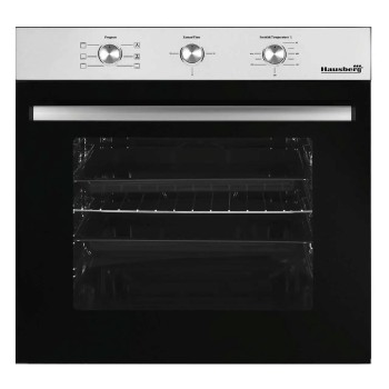 Pachet incorporabil Hausberg Cuptor HB-8053IN, Electric, Putere 2225 W, 71 l, 6 Functii, Ventilatie, Timer, Clasa A, Plita HB-580IN, aprindere electrica, gaz, 4 arzatoare, siguranta, Negru-Inox Hota HB-1285IN, 420 m3/h, 2 motoare, 60 cm, Negru-Inox