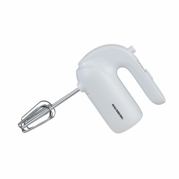 Mixer de mana HAUSBERG HB-4215AB, 250W, 5 viteze, Nivel zgomot 85 dB, Accesorii incluse, Alb