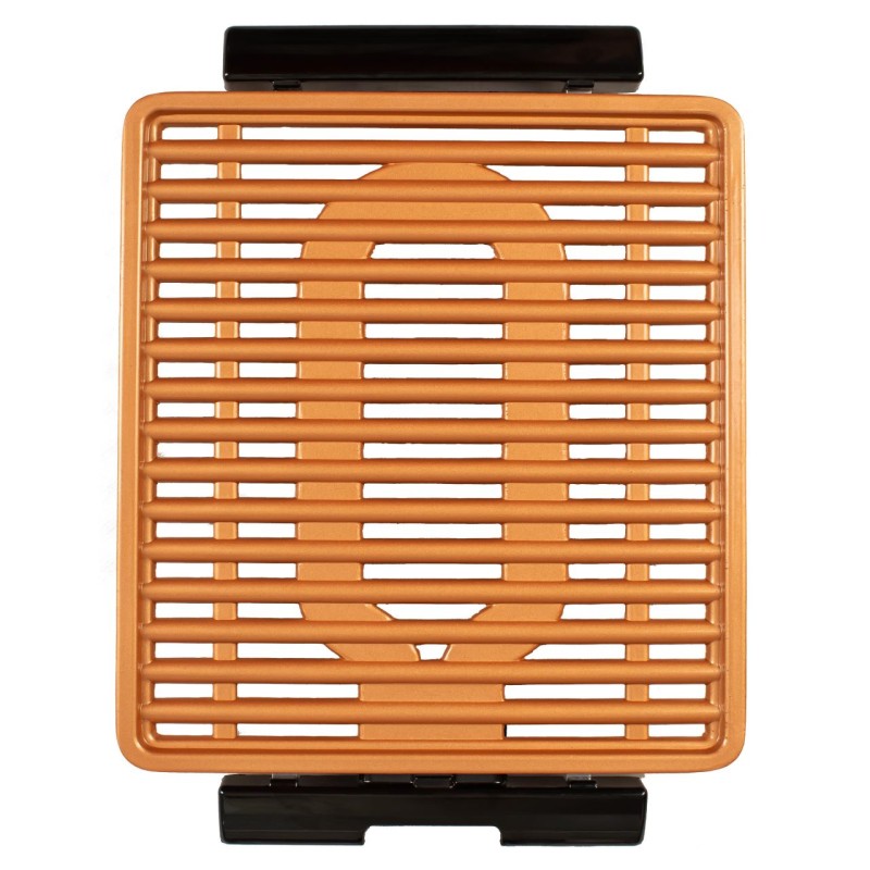 Gratar electric Hausberg HB-536, suprafata neaderenta, detasabila, maro