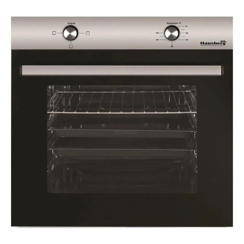 Pachete incorporabile HAUSBERG cuptor HB-8051IN, Electric, 2000 W, 76 l, 4 Functii, Clasa A, Plita HB-567NG, Gaz, 4 arzatoare, siguranta GAZ, fonta, Sticla, Hota decorativa HB-2285NG, 60 cm, Filtru aluminiu, Negru/Inox