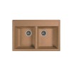 Chiuveta bucatarie DR. GANS Astra 780TR, compozit granit, 2 cuve, 780x510mm, adancime cuve 200mm, TERRACOTA