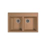 Chiuveta bucatarie DR. GANS Astra 780TR, compozit granit, 2 cuve, 780x510mm, adancime cuve 200mm, TERRACOTA