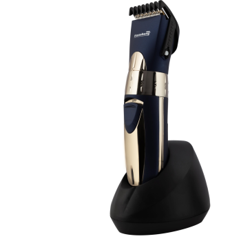 Masina de tuns reincarcabila HAUSBERG HB-64BL cu adaptor, Bleu/Auriu