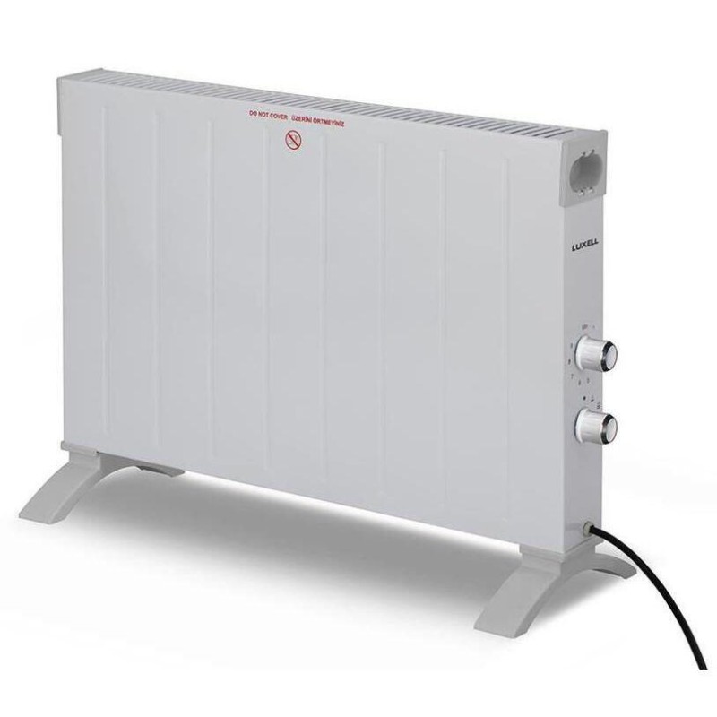 Convector electric Kumtel Luxell C2947, 2500W, Termostat reglabil, sistem de siguranta, silentios, Alb