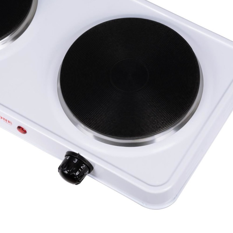 Plita electrica Ertone MN200AB, 2000W, 2 arzatoare, Alb