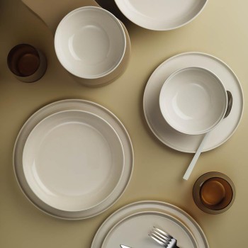 Serviciu de masa FIT-C, 24 piese, 6 persoane, portelan, crem, kutahya porselen