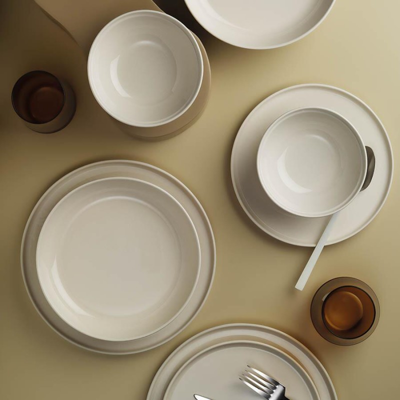 Serviciu de masa FIT-C, 24 piese, 6 persoane, portelan, crem, kutahya porselen