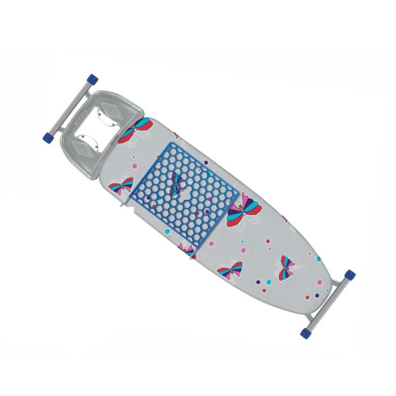 Masa de calcat Maestro G113M, priza incorporabila, suport rufe calcate, suport pentru fierul de catcat, 115 x 90 x 43 cm