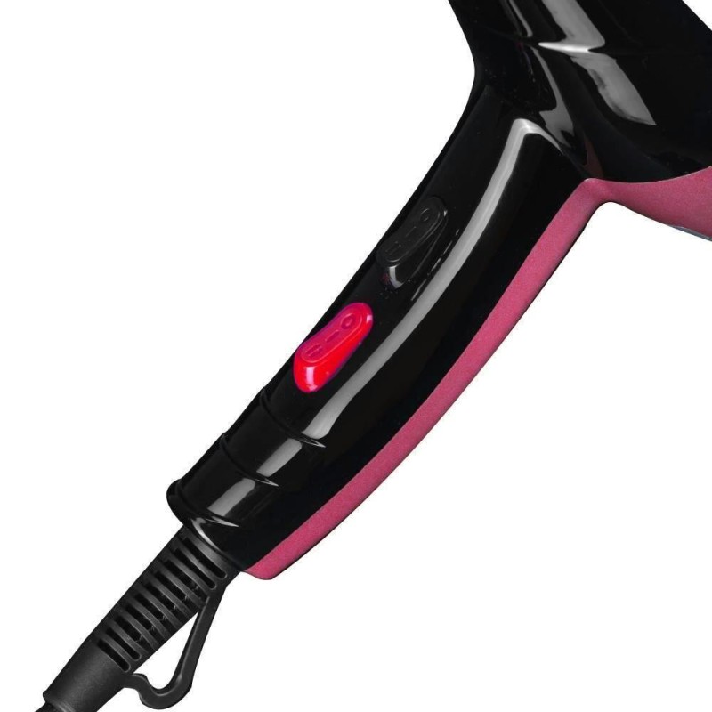 Uscator de par Hausberg HB-26RS, Putere 2000-2400W, 2 trepte de viteza, Negru-Roz