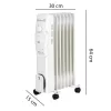 Calorifer electric Hausberg HB-8900AB, 1500 W, 7 elementi, 3 nivele de putere, termostat reglabil