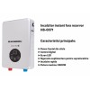Incalzitor instant fara rezervor Hausberg HB-0071, putere max 5500W 220v, panoul frontal din sticla, control digital, Alb