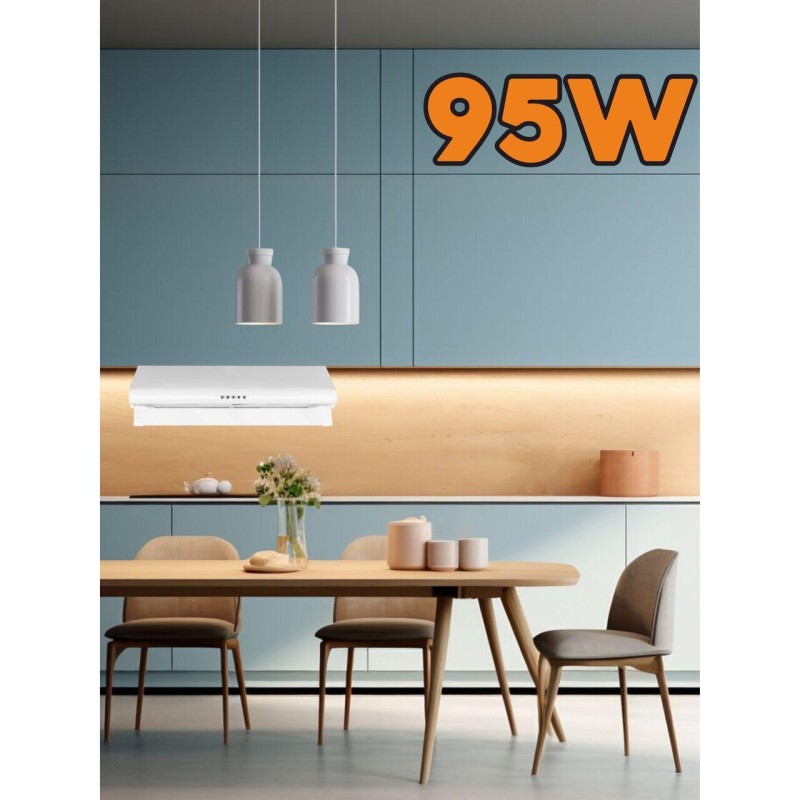 Hota traditionala Hausberg HB-1210AB, Putere de absorbtie 280 m3/h, 1 motor, 60 cm, Alb