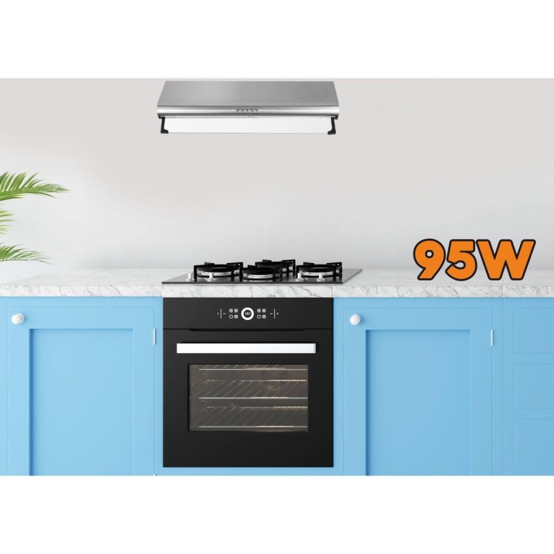 Hota traditionala Hausberg HB-1215, Putere de absorbtie 280 m3/h, 1 motor, 60 cm, Inox