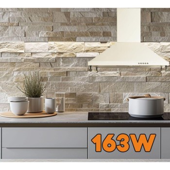 Hota decorativa rustica Hausberg HB-1500, Putere absorbtie 450 m3/h, 1 motor, 60 cm otel inoxidabil