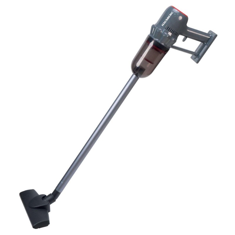 Aspirator vertical 2 in 1 HAUSBERG HB-2024GR, fara sac, aspirare uscata, 2 niveluri de viteza, motor turbo, 0.7 L, 600-800W, Gri