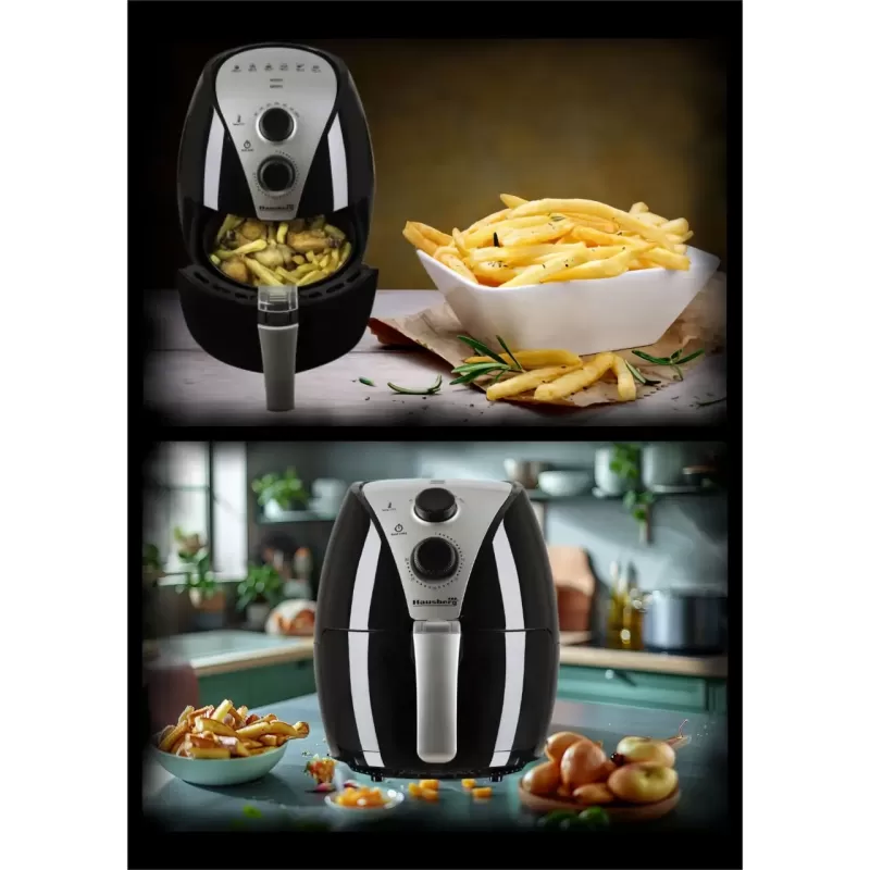 Friteuza cu Aer Fierbinte Airfryer Maestro Digital Hausberg HB-2250, 1500W, 2.6 Litri, Termostat, Temporizator
