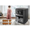 Friteuza cu aer cald HAUSBERG HB-2340, 1300-1500 W, 5 litri, temporizator 30 min, oprire automata, indicator luminos, termostat reglabil 80-200 grade C, protectie supraincalzire, picioare antiderapante, Negru