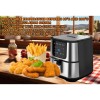 Friteuza Air Fryer Hausberg HB-2365, 1600-1800 W, 5.2 L, Timer, protectie supra-incalzire, maner rece, Display LCD