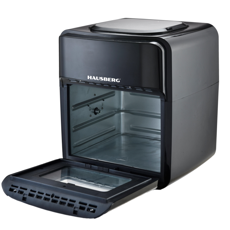 Friteuza fara ulei-Cuptor cu aer cald, Air Fryer HAUSBERG HB-2370, 12 programe, capacitate 12L, putere 1800-2000W, reglare temperatura 80-200°C