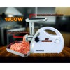 Masina de tocat carne Hausberg HB-3430AB, Inox , 1800 W, motor cupru, Alb