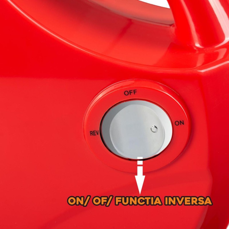 Masina de tocat carne Hausberg HB-3430RS, Inox , 1800 W, motor cupru, Rosu