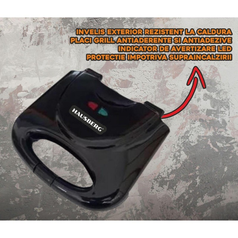 SANDWICH MAKER HB-3510 NEGRU, 700-800W