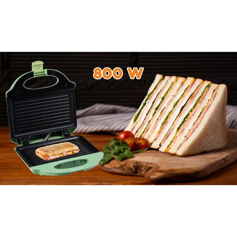 Sandwich-maker Hausberg HB-3535VR, 800 W, verde, model grill